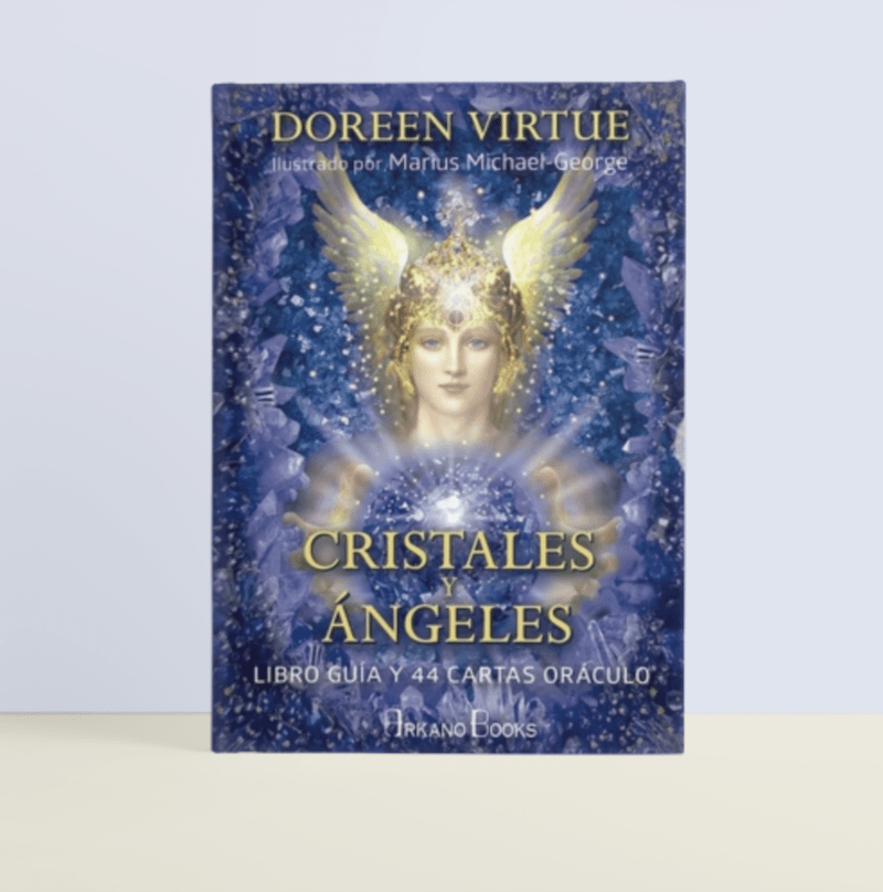 Cristales y ángeles: Libro guía y 44 cartas oráculo - Humos.cl