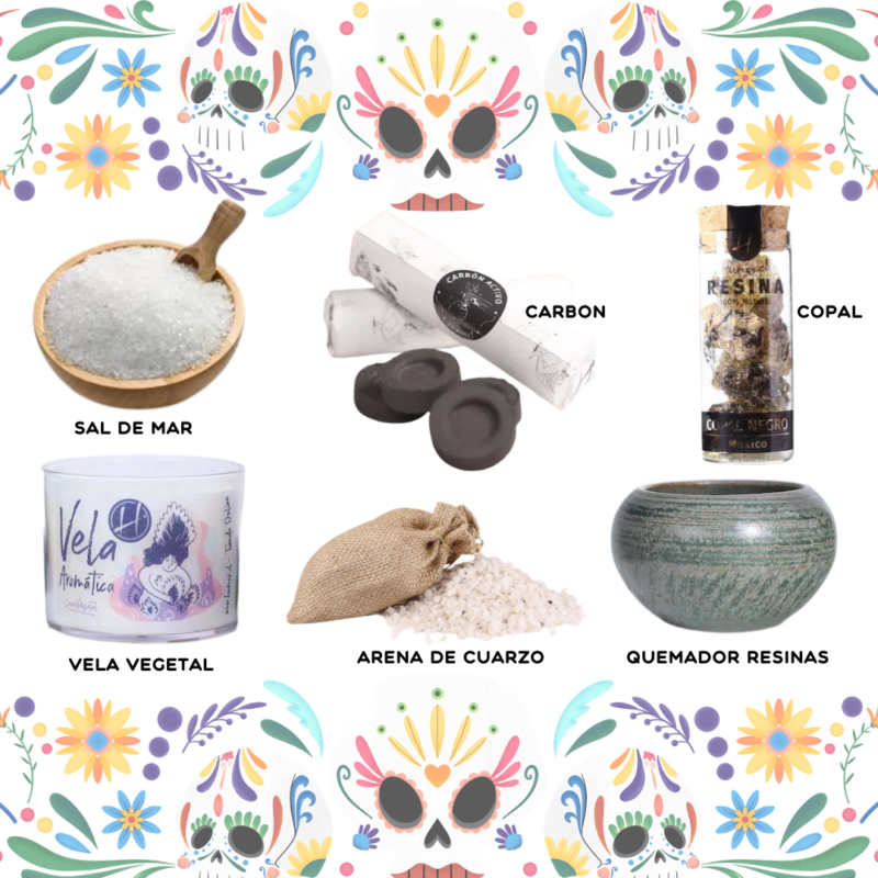 Kit de altar mexicano con copal — humos. Cl